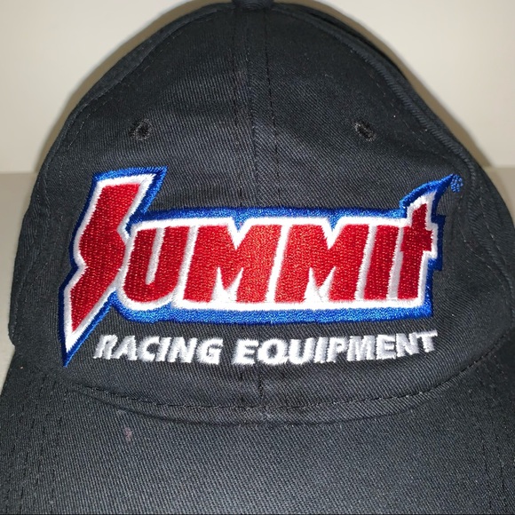 SUMMIT Racing Hat Cap Black And Red Adjustable Size - Picture 2 of 9